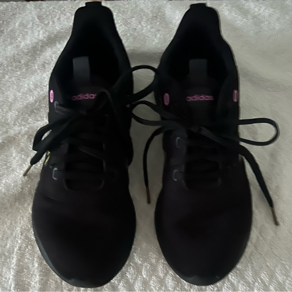Adidas Black and Pink Cloudfoam Sneakers - Picture 8 of 12